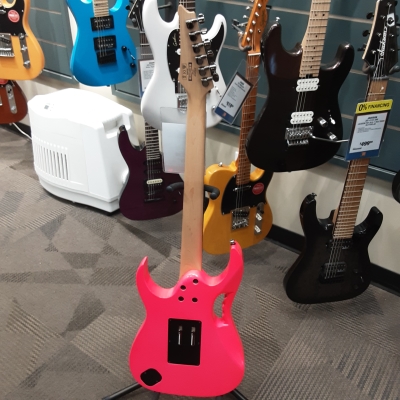 JEM Junior Steve Vai Signature Electric Guitar with Vine Inlay - Pink 3